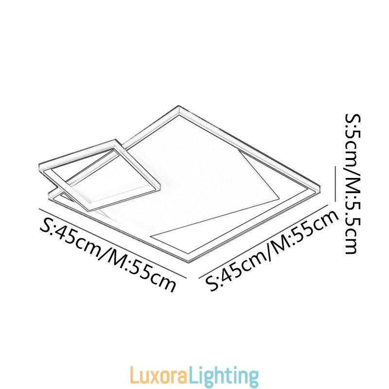 Designer Touch Decorative Modern Ceiling Lamp Square Indoor Smart Lighting Fixtures