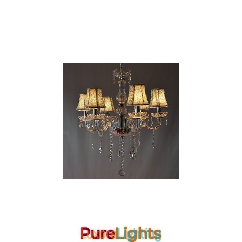 Designer Touch Decorative Modern Luxury 6 Lights Chandelier In Crystal Decoration
