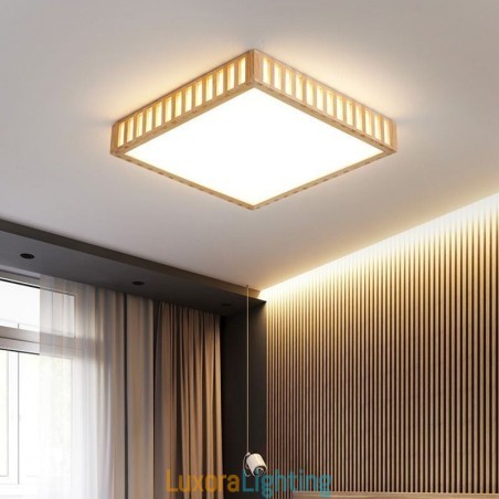 Designer Touch Decorative Japanese Ceiling Lamp Square Wood Ceiling Lamp