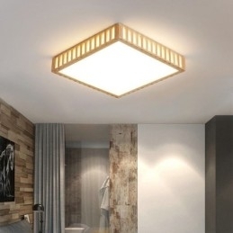 Designer Touch Decorative Japanese Ceiling Lamp Square Wood Ceiling Lamp