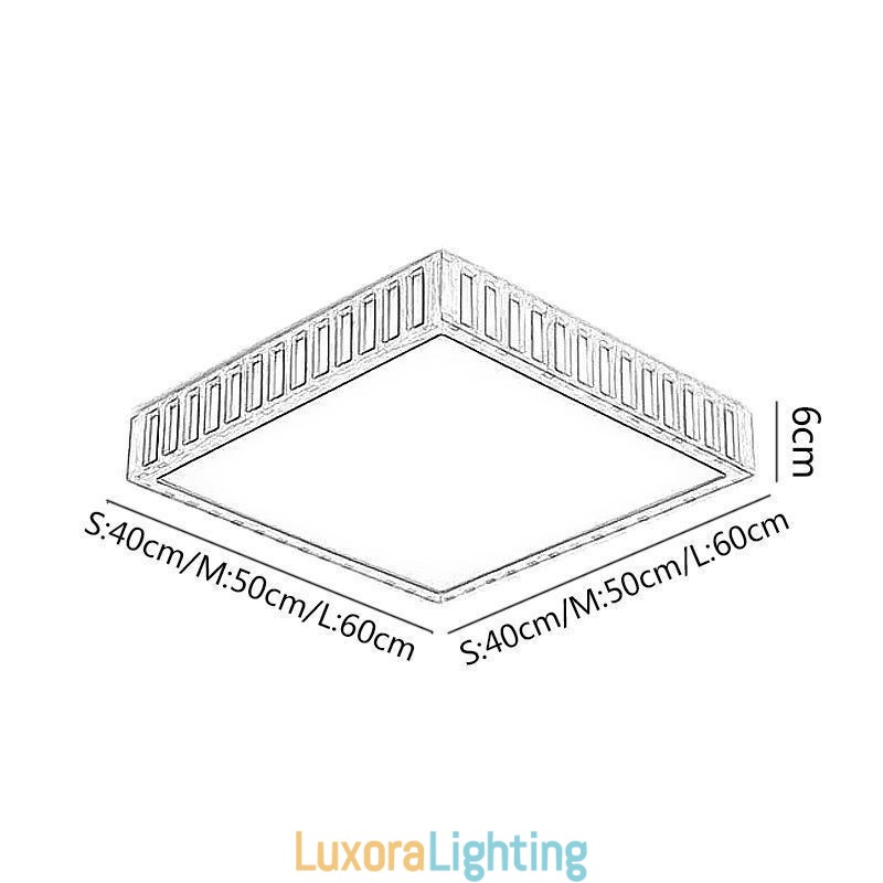 Designer Touch Decorative Japanese Ceiling Lamp Square Wood Ceiling Lamp