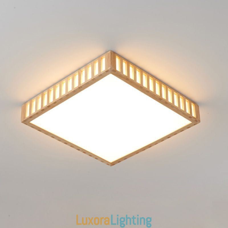 Designer Touch Decorative Japanese Ceiling Lamp Square Wood Ceiling Lamp