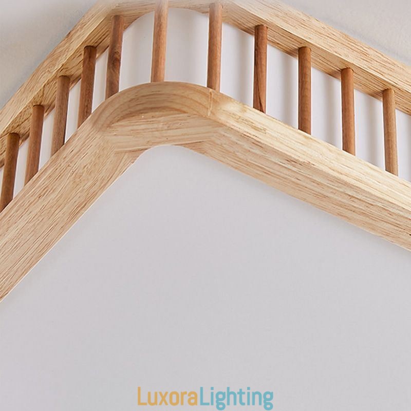 Designer Touch Decorative Japanese Ceiling Lamp Square Wood Ceiling Lamp