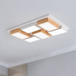 Designer Touch Decorative Modern Acrylic Ceiling Light Geometric Wood Ceiling Lamp