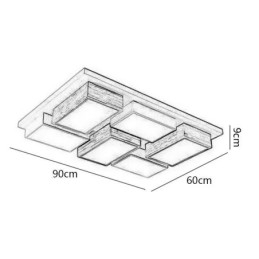 Designer Touch Decorative Modern Acrylic Ceiling Light Geometric Wood Ceiling Lamp