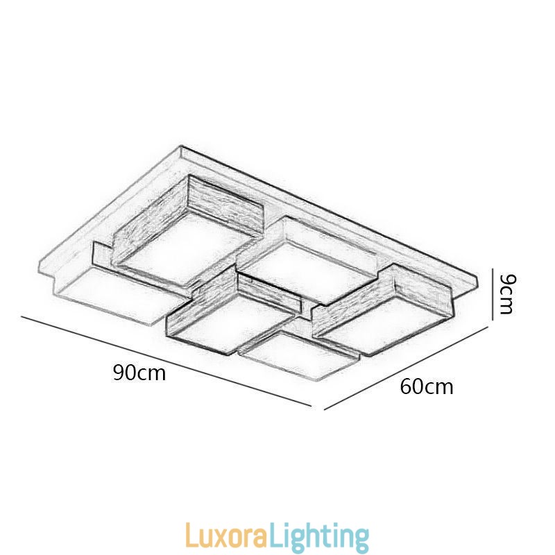 Designer Touch Decorative Modern Acrylic Ceiling Light Geometric Wood Ceiling Lamp