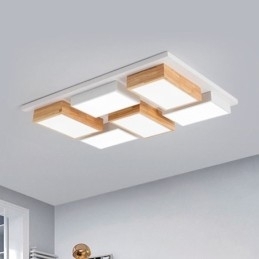 Designer Touch Decorative Modern Acrylic Ceiling Light Geometric Wood Ceiling Lamp