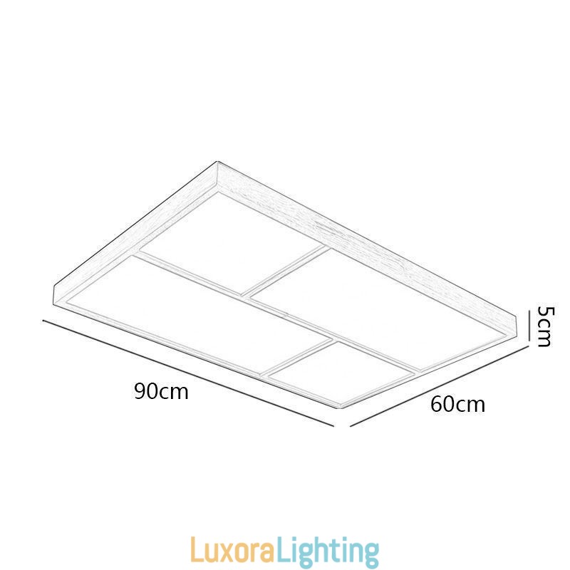 Designer Touch Decorative Modern Ceiling Light Minimalist Wood Style Flush Mount Ceiling Light Fixture