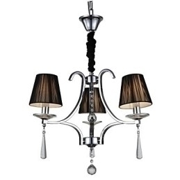 Designer Touch Decorative Modern Contemporary Crystal Chrome Metal Chandelier