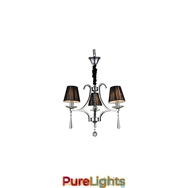 Designer Touch Decorative Modern Contemporary Crystal Chrome Metal Chandelier