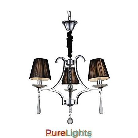 Designer Touch Decorative Modern Contemporary Crystal Chrome Metal Chandelier