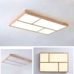 Designer Touch Decorative Modern Ceiling Light Minimalist Wood Style Flush Mount Ceiling Light Fixture
