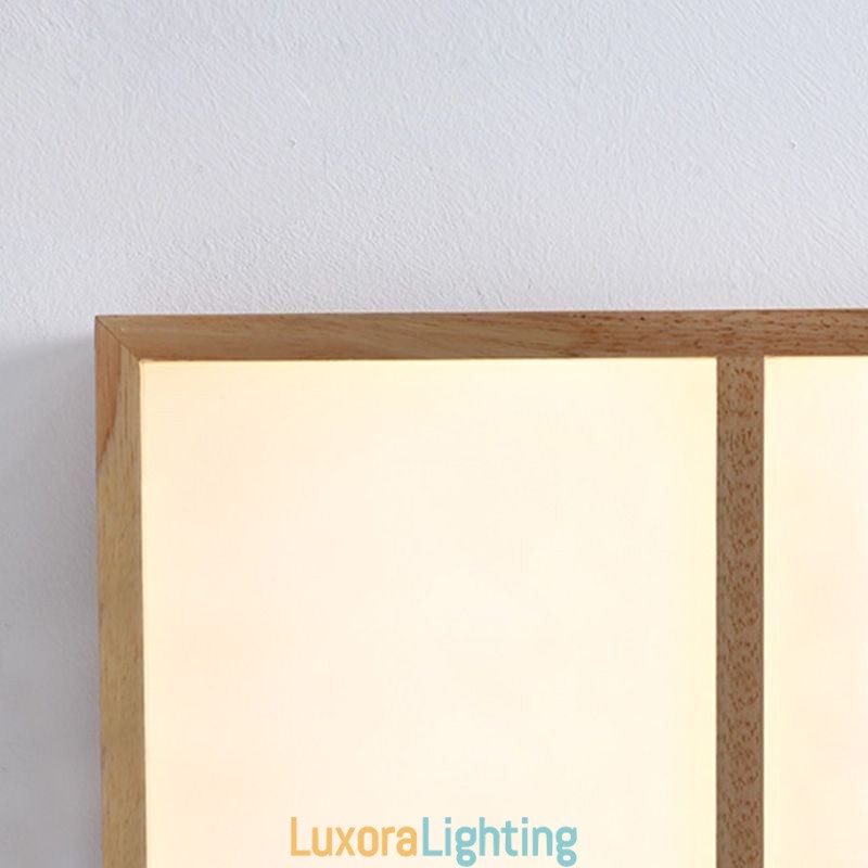Designer Touch Decorative Modern Ceiling Light Minimalist Wood Style Flush Mount Ceiling Light Fixture
