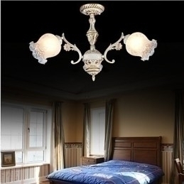 Designer Touch Decorative White Three Lights European Retro Classic