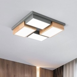Designer Touch Decorative Modern Ceiling Light Geometric Wood Ceiling Lamp