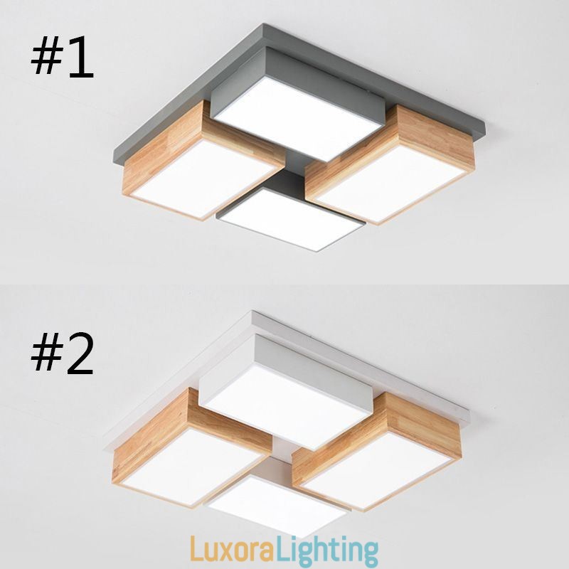 Designer Touch Decorative Modern Ceiling Light Geometric Wood Ceiling Lamp