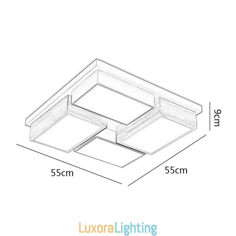 Designer Touch Decorative Modern Ceiling Light Geometric Wood Ceiling Lamp