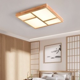 Designer Touch Decorative Japanese Acrylic Ceiling Light Geometric Wood Ceiling Lamp