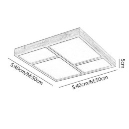 Designer Touch Decorative Japanese Acrylic Ceiling Light Geometric Wood Ceiling Lamp