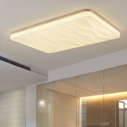 Designer Touch Decorative Japanese Acrylic Ceiling Light Rectangular Corrugated Ceiling Lamp