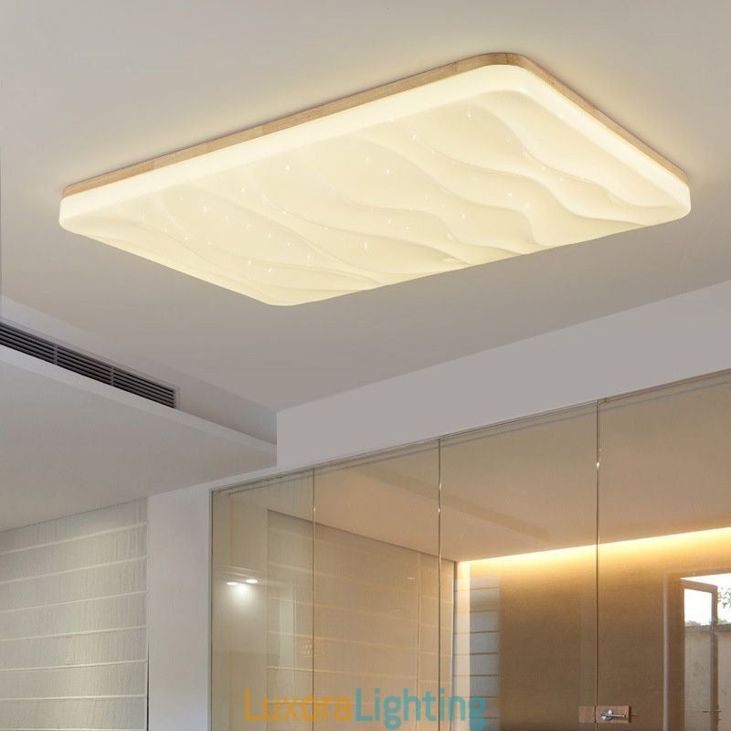 Designer Touch Decorative Japanese Acrylic Ceiling Light Rectangular Corrugated Ceiling Lamp