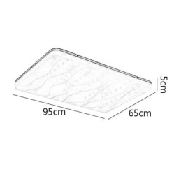 Designer Touch Decorative Japanese Acrylic Ceiling Light Rectangular Corrugated Ceiling Lamp