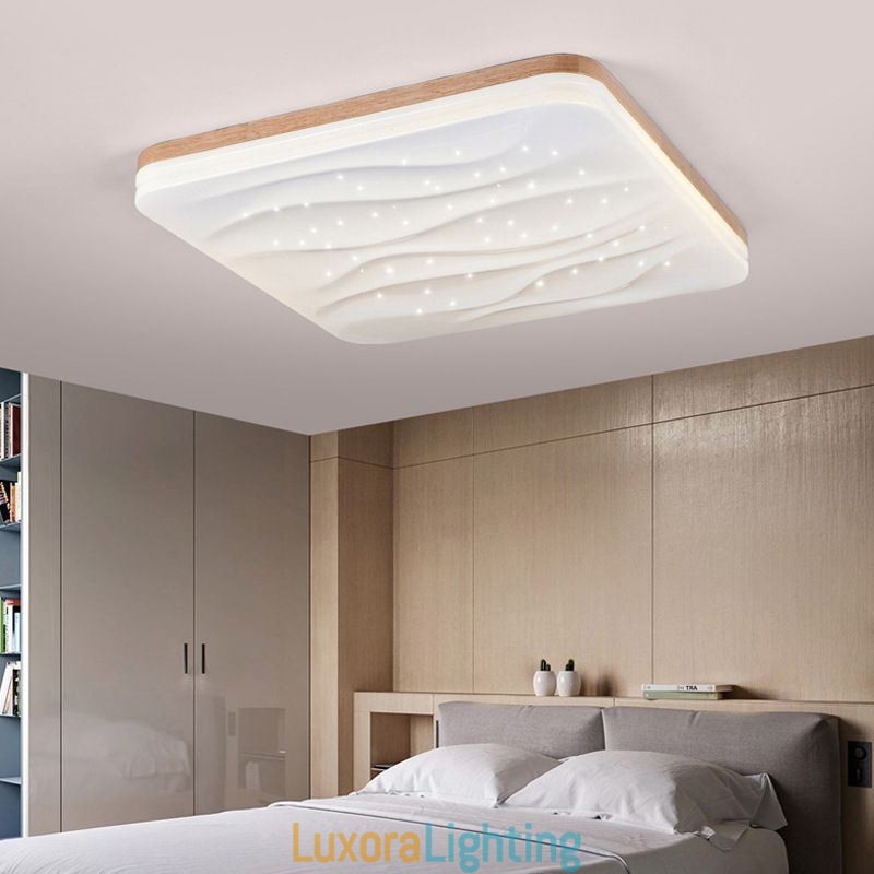Designer Touch Decorative Japanese Acrylic Ceiling Light Square Corrugated Ceiling Lamp