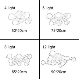 Designer Touch Decorative Japanese Wood Ceiling Light Magic Bean Molecular Ceiling Lamp