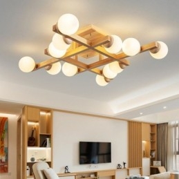 Designer Touch Decorative Japanese Wood Ceiling Light Magic Bean Molecular Ceiling Lamp