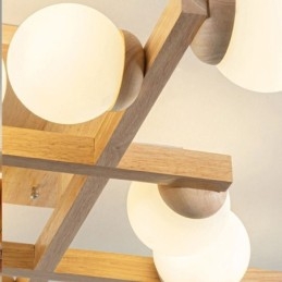 Designer Touch Decorative Japanese Wood Ceiling Light Magic Bean Molecular Ceiling Lamp