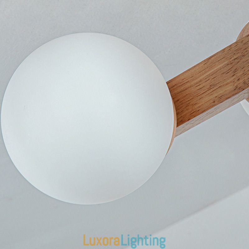 Designer Touch Decorative Japanese Wood Ceiling Light Magic Bean Molecular Ceiling Lamp