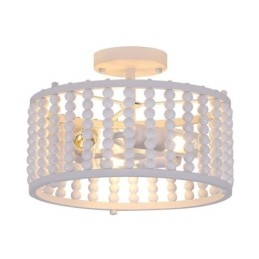 Designer Touch Decorative 3 Light Ceiling Lighting Wood Bead Ceiling Lampway Foyer