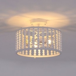 Designer Touch Decorative 3 Light Ceiling Lighting Wood Bead Ceiling Lampway Foyer