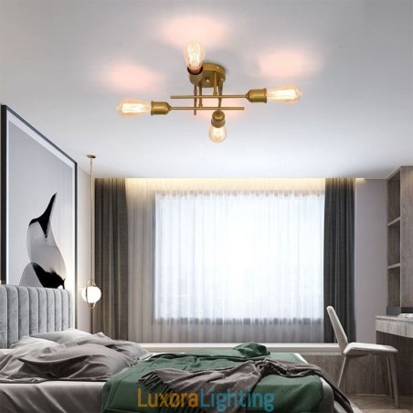 Designer Touch Decorative Flush Mount Ceiling Light Fixture 4 Light Socket
