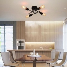 Designer Touch Decorative Flush Mount Ceiling Light Fixture 4 Light Socket