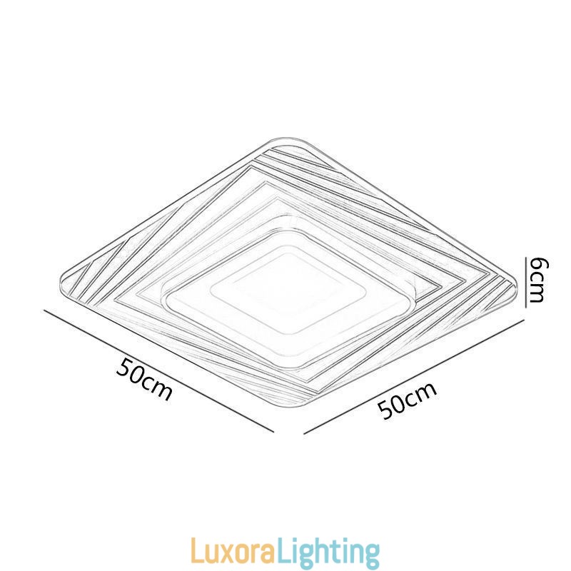 Designer Touch Decorative Ceiling Light Flush Mount Square Ceiling Lamp