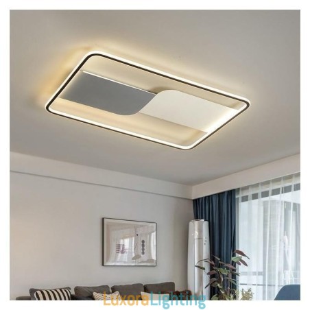 Designer Touch Decorative Modern Ceiling Lights Fixture Rectangular Flush Mount Ceiling Lamps 90*60cm