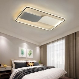 Designer Touch Decorative Modern Ceiling Lights Fixture Rectangular Flush Mount Ceiling Lamps 90*60cm