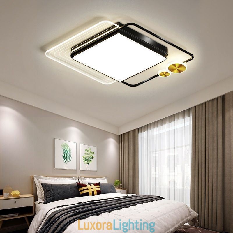 Designer Touch Decorative Nordic Ceiling Light Square Acrylic Flush Mount Ceiling Lighting Fixture
