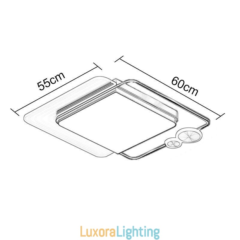 Designer Touch Decorative Nordic Ceiling Light Square Acrylic Flush Mount Ceiling Lighting Fixture