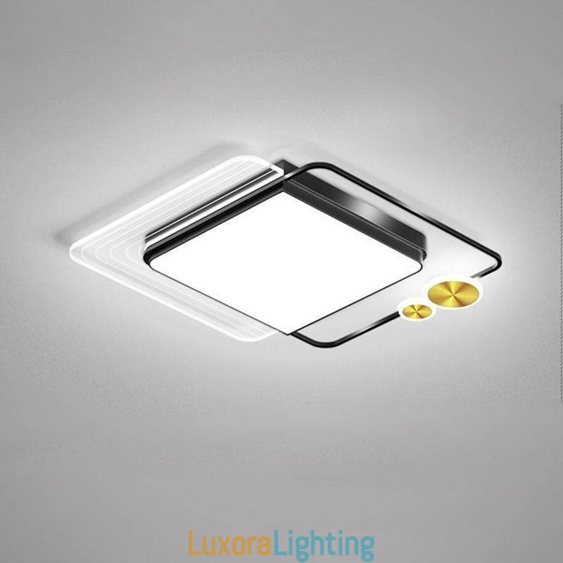 Designer Touch Decorative Nordic Ceiling Light Square Acrylic Flush Mount Ceiling Lighting Fixture
