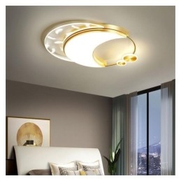 Designer Touch Decorative Flush Mount Modern Moon Shape Ceiling Light