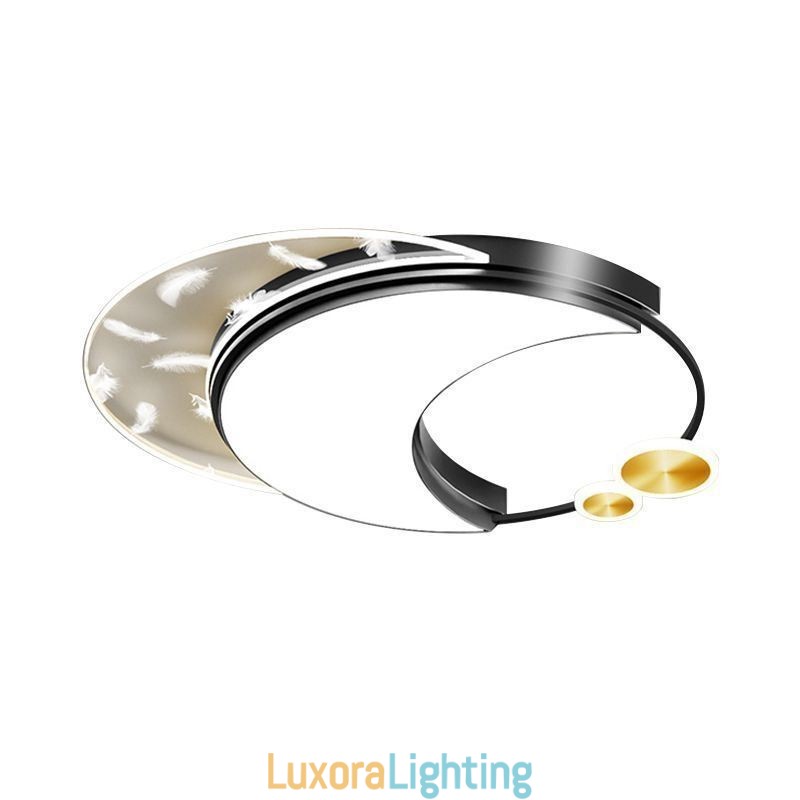 Designer Touch Decorative Flush Mount Modern Moon Shape Ceiling Light