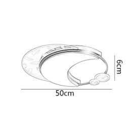 Designer Touch Decorative Flush Mount Modern Moon Shape Ceiling Light