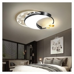 Designer Touch Decorative Flush Mount Modern Moon Shape Ceiling Light