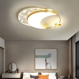 Designer Touch Decorative Flush Mount Modern Moon Shape Ceiling Light