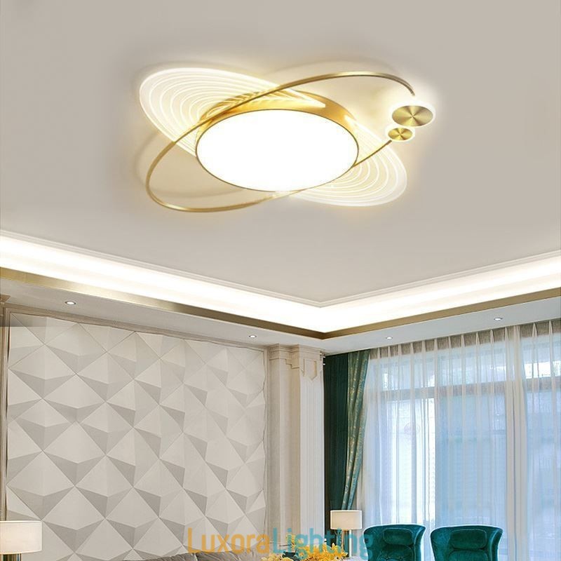 Designer Touch Decorative Modern Flush Mount Lighting Creative Planet Ceiling Light Fixture