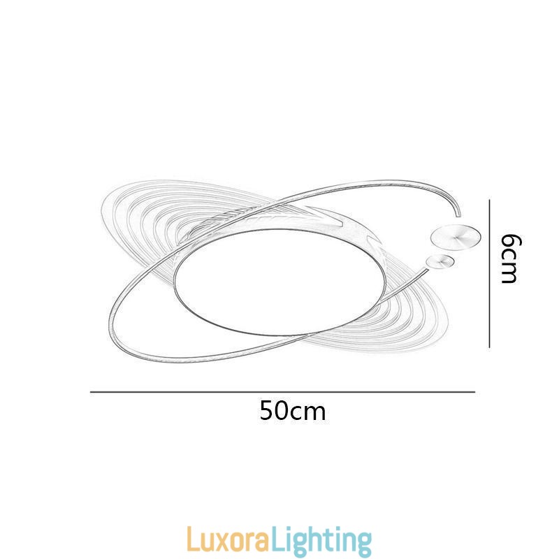 Designer Touch Decorative Modern Flush Mount Lighting Creative Planet Ceiling Light Fixture