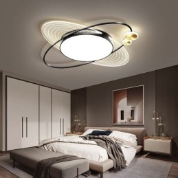 Designer Touch Decorative Modern Flush Mount Lighting Creative Planet Ceiling Light Fixture