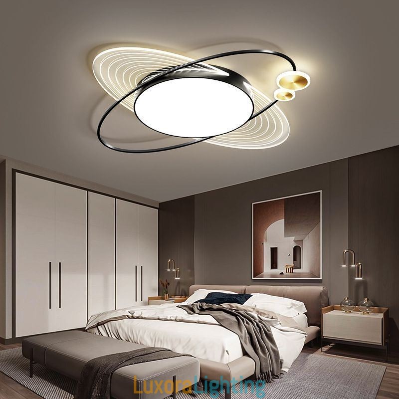 Designer Touch Decorative Modern Flush Mount Lighting Creative Planet Ceiling Light Fixture